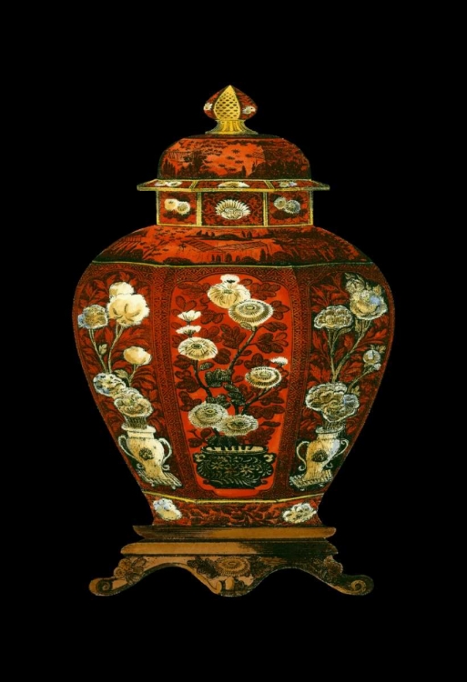 Picture of RED PORCELAIN VASE I