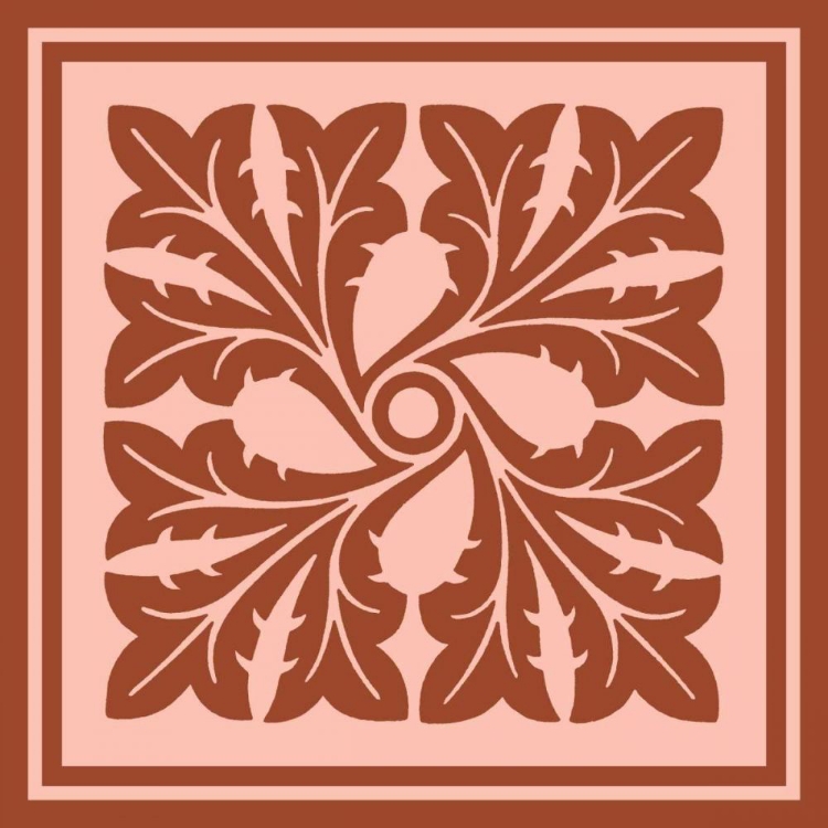 Picture of TONAL WOODBLOCK IN CORAL III