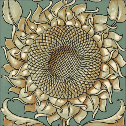 Picture of SUNFLOWER WOODBLOCK I