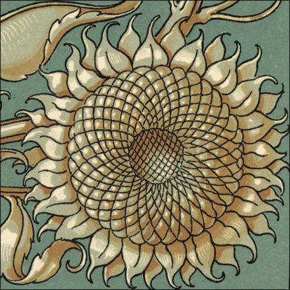 Picture of SUNFLOWER WOODBLOCK IV