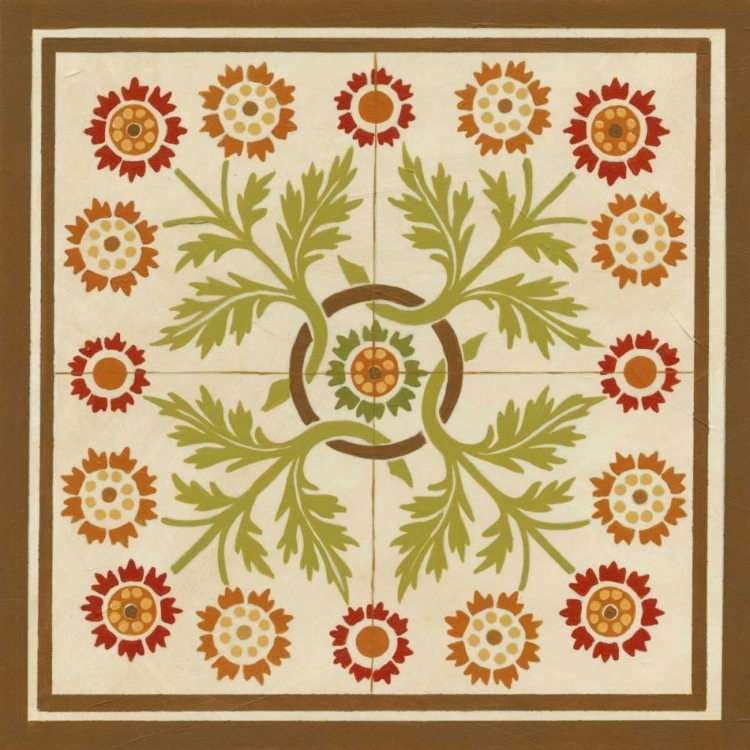 Picture of FLORAL FOLK TILE I