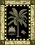 Picture of BORDERED PALMS ON BLACK II