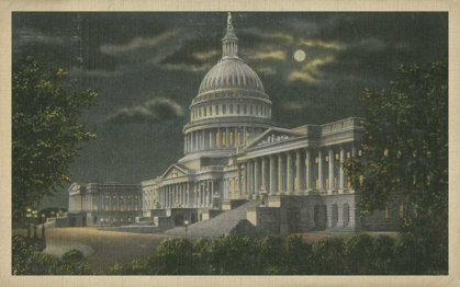 Picture of CAPITOL BUILDING AT NIGHT