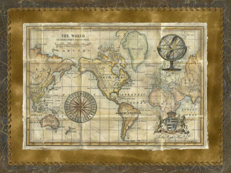 Picture of ANTIQUE WORLD MAP