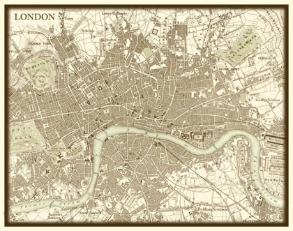 Picture of SEPIA MAP OF LONDON