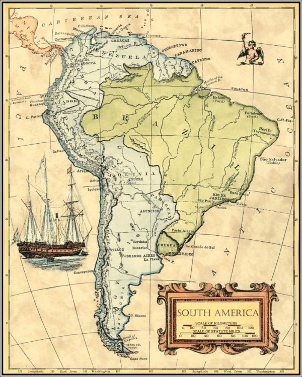 Picture of SOUTH AMERICA MAP