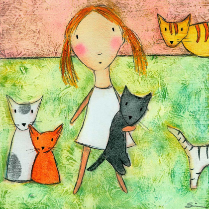 Picture of GIRL WITH CATS