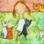 Picture of GIRL WITH CATS