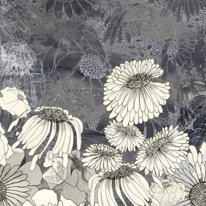 Picture of FLOWERS ON GREY III