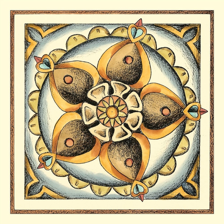 Picture of CRACKLED CLOISONNE TILE V