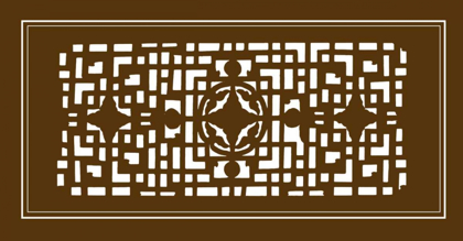 Picture of SHOJI SCREEN IN BROWN IV