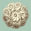 Picture of CELADON AND MOCHA ROSETTE I
