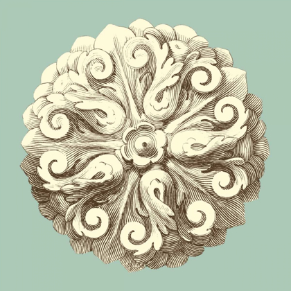 Picture of CELADON AND MOCHA ROSETTE II