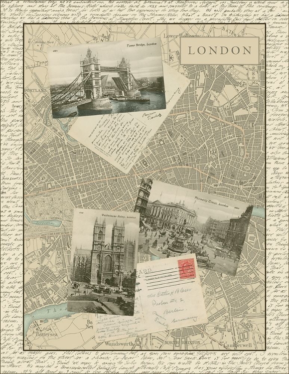Picture of VINTAGE MAP OF LONDON