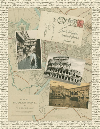 Picture of VINTAGE MAP OF ROME