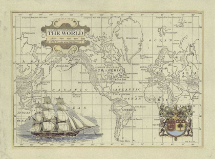 Picture of ANTIQUE MAP OF THE WORLD