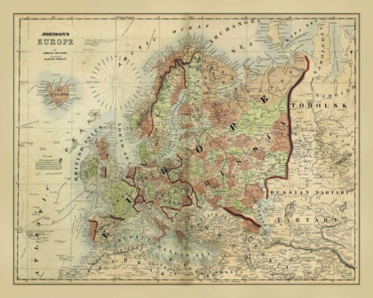 Picture of ANTIQUE MAP OF EUROPE 