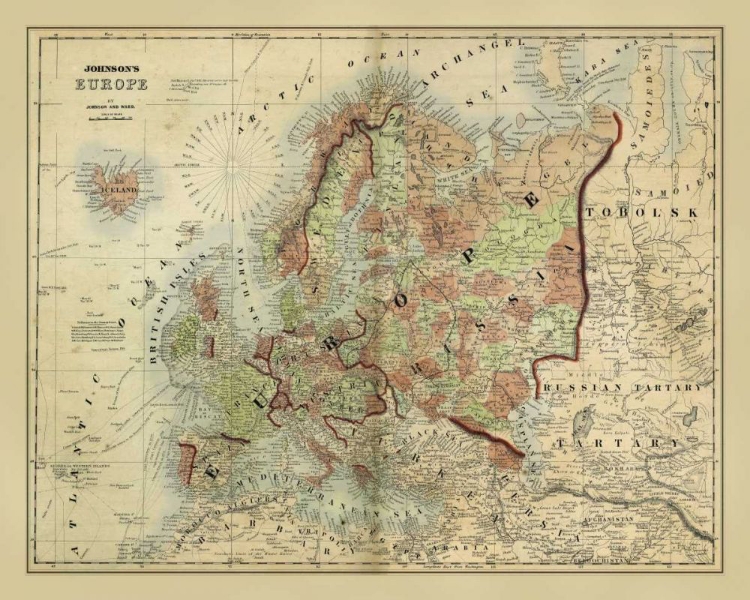 Picture of ANTIQUE MAP OF EUROPE 