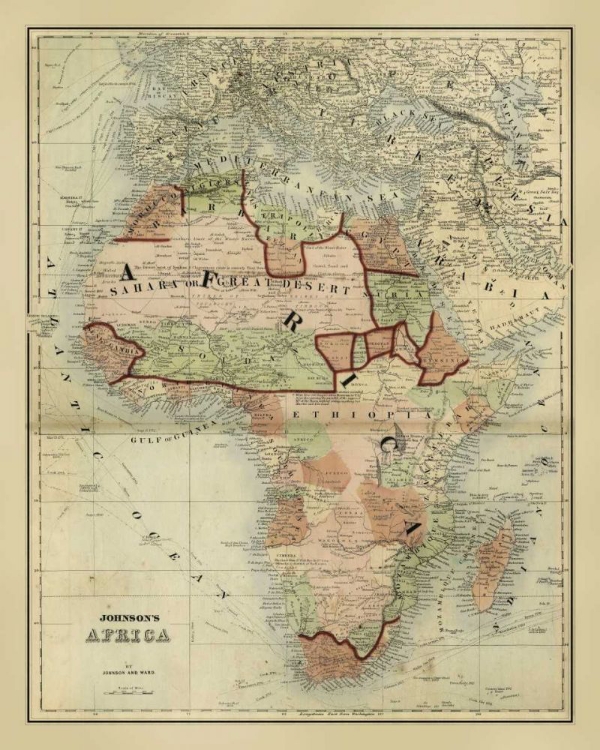 Picture of ANTIQUE MAP OF AFRICA