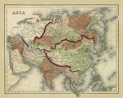 Picture of ANTIQUE MAP OF ASIA
