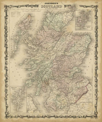 Picture of JOHNSONS MAP OF SCOTLAND
