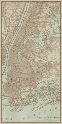 Picture of TINTED MAP OF NEW YORK