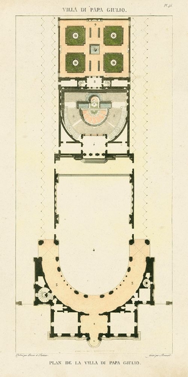 Picture of PLAN DE LA VILLA DI PAPA GUILIO