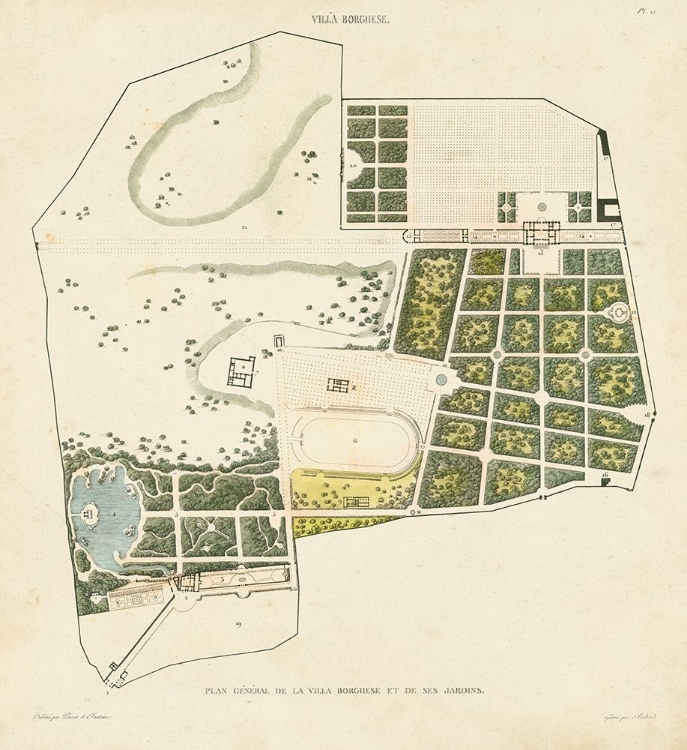 Picture of PLAN GENERAL DE LA VILLA BORGHESE