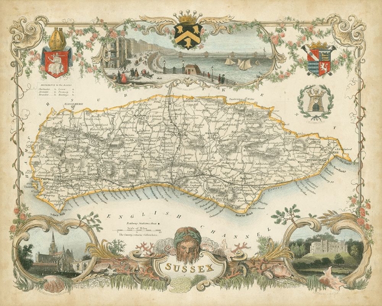 Picture of MAP OF SUSSEX