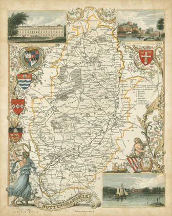 Picture of MAP OF NOTTINGHAMSHIRE