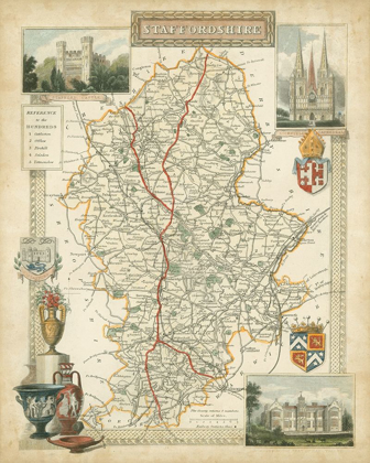 Picture of MAP OF STAFFORDSHIRE