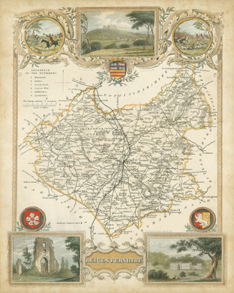 Picture of MAP OF LEICESTERSHIRE