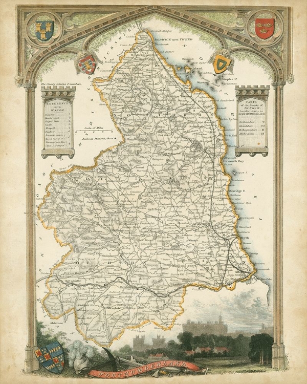 Picture of MAP OF NORTHUMBERLAND