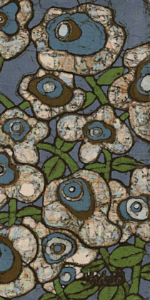 Picture of BLUE BATIK FLOWERS II