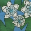 Picture of TURQUOISE BATIK BOTANICAL II
