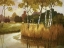 Picture of REEDS, BIRCHES AND WATER II