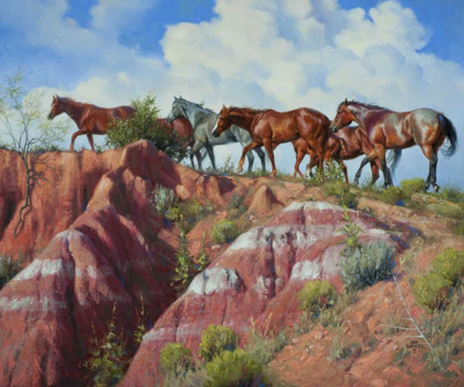 Picture of COLORED CLAY AND QUARTERHORSES