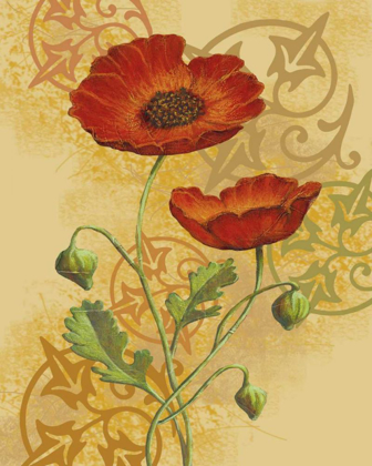 Picture of POPPIES ON GOLD II
