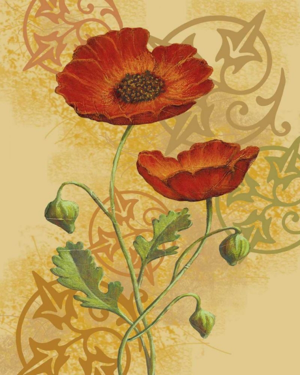 Picture of POPPIES ON GOLD II