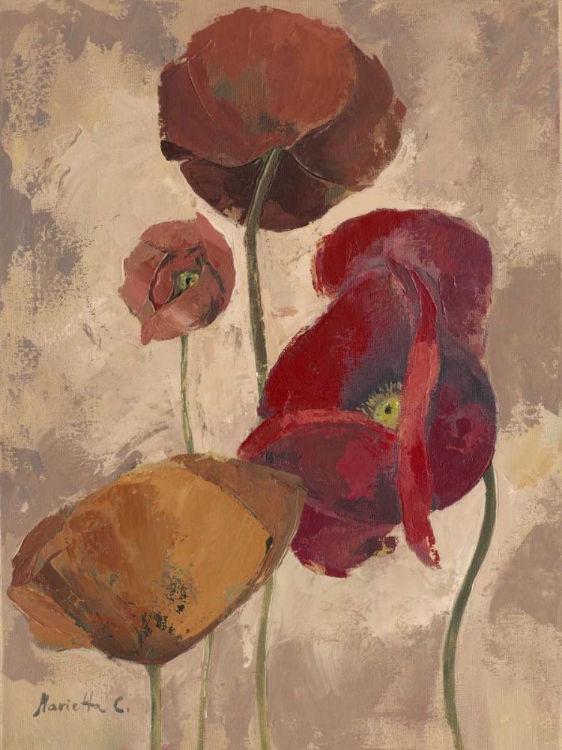 Picture of TEXTURED POPPIES II