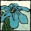 Picture of TEAL BATIK BOTANICAL I