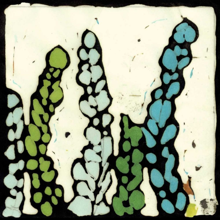 Picture of TEAL BATIK BOTANICAL III