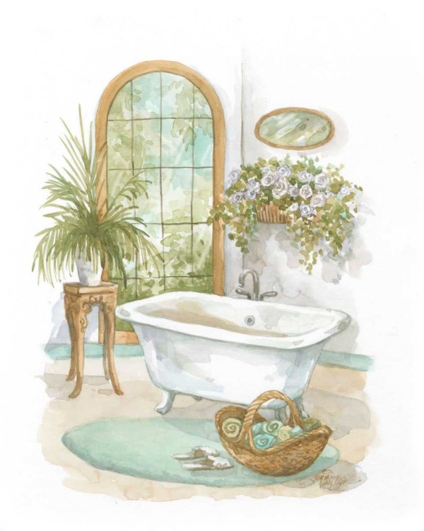 Picture of WATERCOLOR BATH IN SPA II