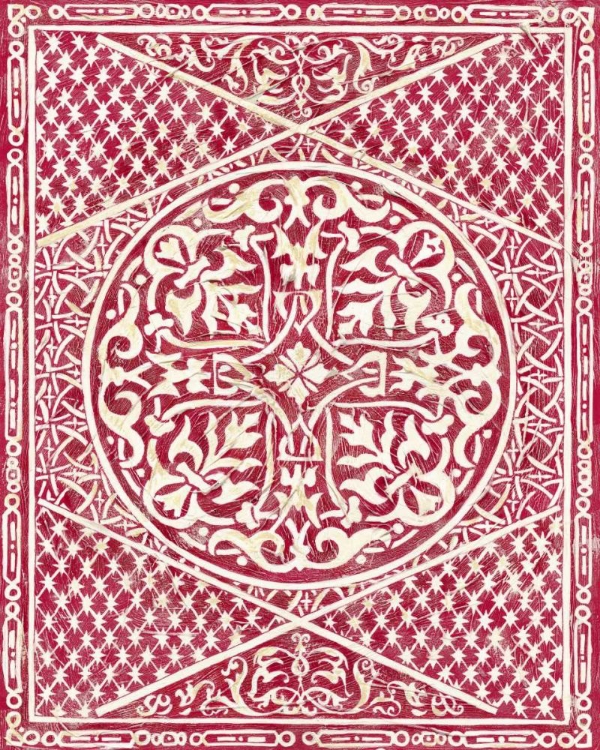 Picture of WOODCUT IN RED I