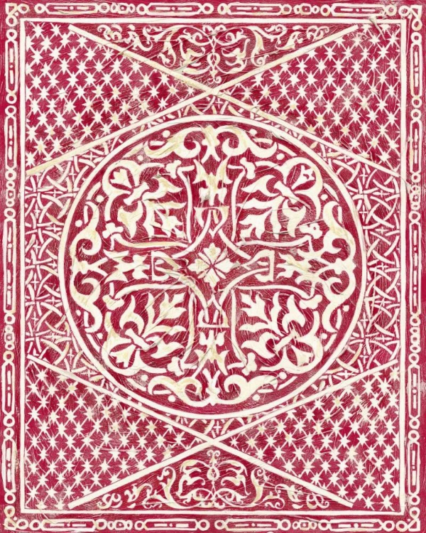 Picture of WOODCUT IN RED I