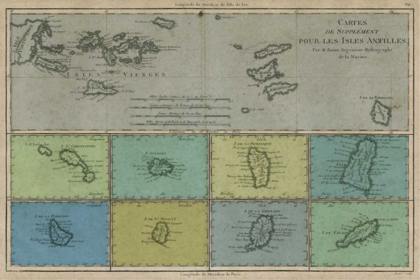 Picture of MAP OF THE GREATER AND LESSER ANTILLES