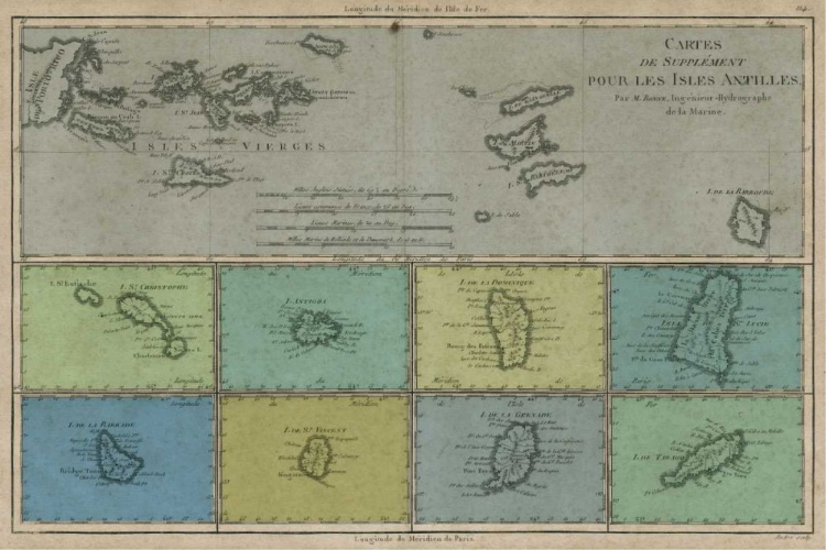 Picture of MAP OF THE GREATER AND LESSER ANTILLES