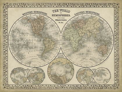 Picture of THE WORLD IN HEMISPHERES