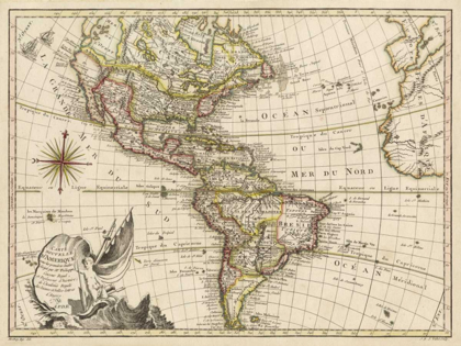 Picture of A NEW MAP OF AMERICA - 1769