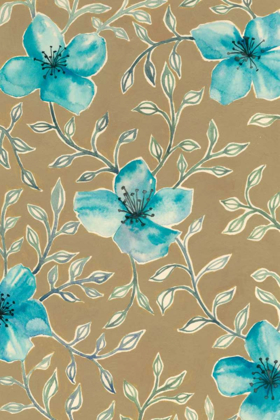 Picture of GILDED BLUE FLOWERS II